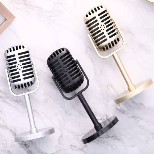 Simulation Classic Retro Dynamic Vocal Microphone Style Mic Universal Stand Support for Live Performance Studio Recording