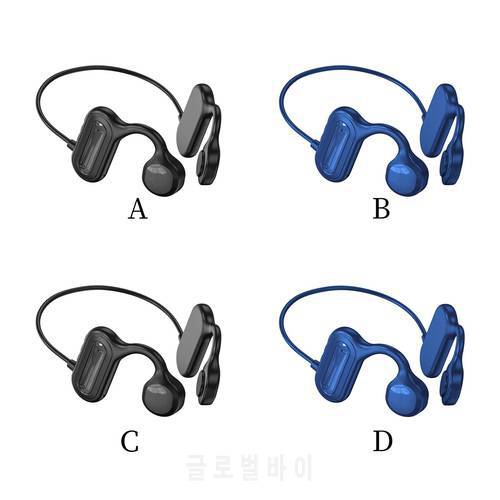 Bone Conduction Headphones, Hands Free Sports Bluetooth 5.0 HiFi Headsets Built in Mic 12H Music Easy Button Low Latency Work