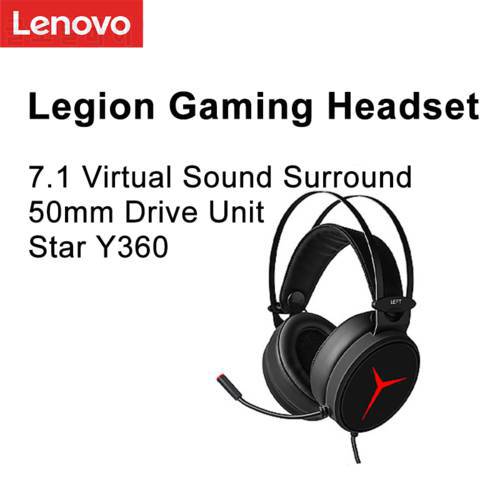 Lenovo Legion Gaming Headphone Headset Star Y360 Independent USB Sound Card 7.1 Channel Surround 50mm Drive Unit