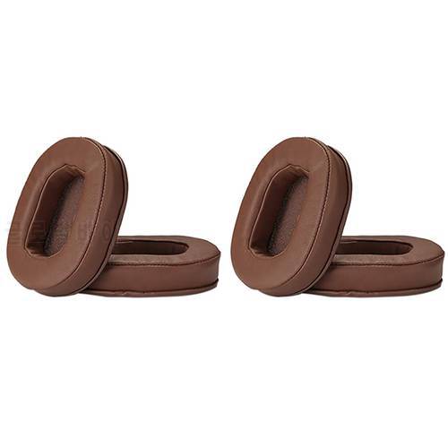 4X Ear Cushions Memory Foam Earpads Cover Replacement Ear Pads For ATH M50X Fits Audio Technica M40X M30X M20 Brown