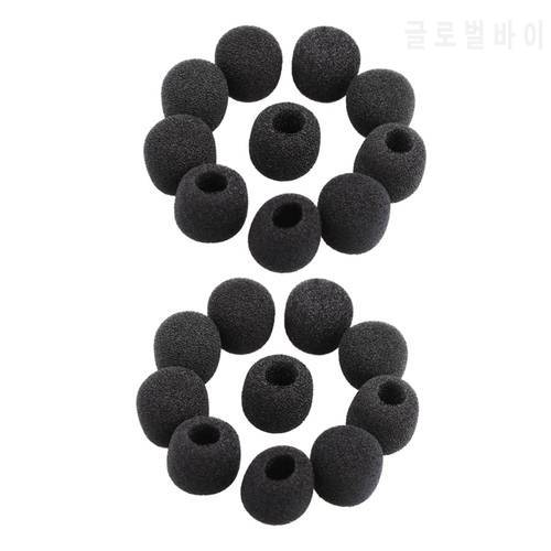 AYHF-Small Windproof Foam Protectors For Microphone Lavalier For Headphones, 30 Pieces