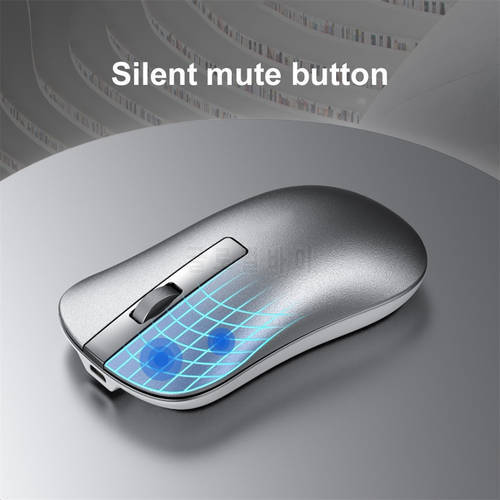 Hot！XM10 Wireless Bluetooth Aluminum Alloy Rechargeable Mute Gamer Mouse for Laptops Mouse Accessories aluminum Alloy Durable