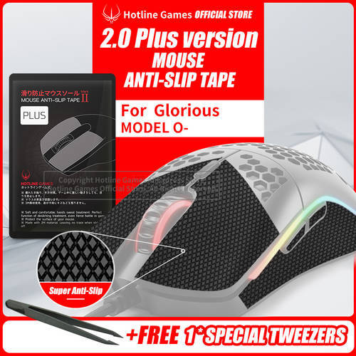 Hotline Games 2.0Plus Mouse Anti-Slip Grip Tape for glorious model o-(Minus）,Grip Upgrade,Moisture Wicking,Pre Cut,Easy to Apply