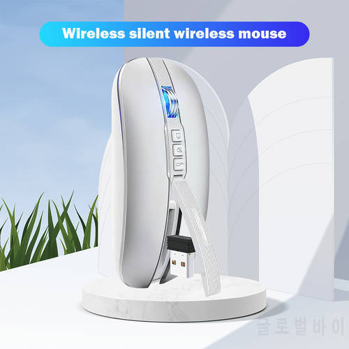 For FMOUSE M113 USB 2.4G Bluetooth-Compatible Wireless Mouse BT-compatible 5.1 Dual Mode 2400DPI Type-C Charging Mouse Grey