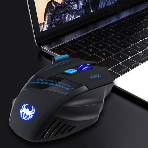ZELOTES F14 2.4GHz Wireless USB Optical Mouse 2400DPI 7 Buttons Mice For PC Computer LED Adjustable Ergonomic Gaming Mouse Hot