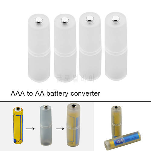 4pcs AAA to AA Size Battery Converter Adapter Batteries Holder Durable Case Switcher Battery Converter Adapter Batteries Holder