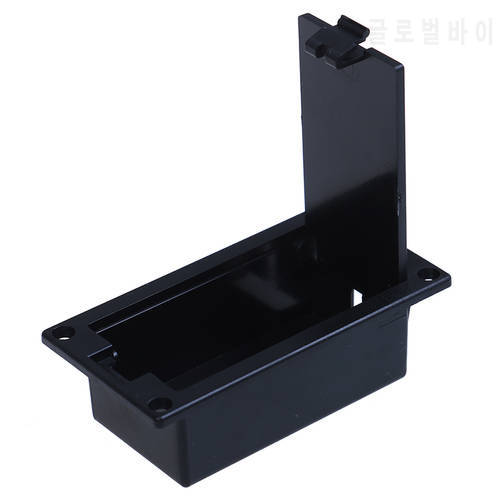 Flat Mount 9V Battery Case Box Holder Black for Electric Guitar Bass Storage Cover new