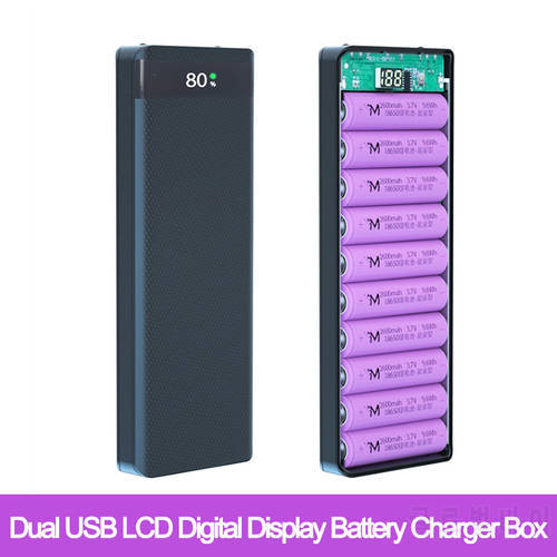 Upgrade 18W QC3.0 PD3.0 type c Quick Charging Power Bank Case battery box Mobile Phone Charger 4/8/10*18650 battery Holder Box