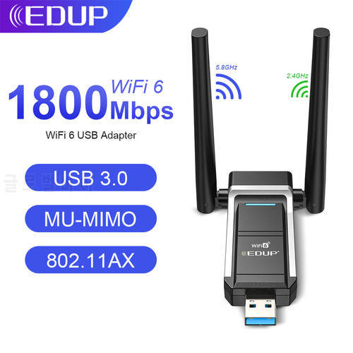 EDUP USB3.0 Wifi Adapter 1300Mbps Dual Band Wireless Wifi Soft AP Adapter 802.11AC Network Card For Windows 7 10 11