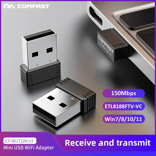150Mbps Wireless Network Card Wireless Mini USB Wifi Adapter 802.11N USB2.0 Receiver Dongle For Desktop Laptop Windows MAC