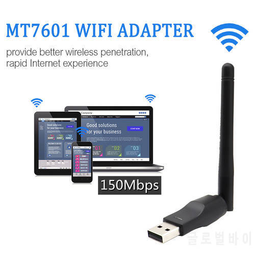 MT7601 USB WIFI Adapter MT7601 USB WIFI Adapter 150Mbps Wireless Network Card LAN Wi-Fi Receiver Dongle Antenna 802.11 b/g/n