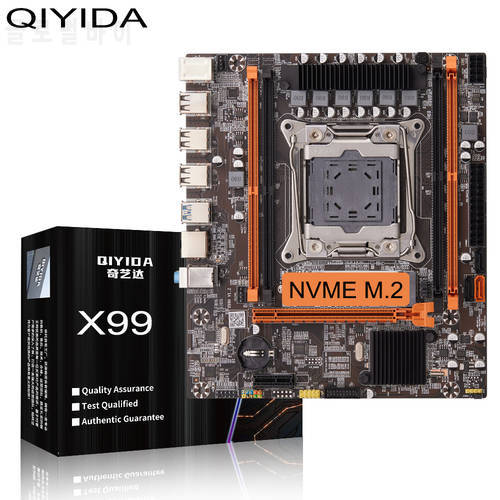 QIYIDA ED4 LGA2011-3 Motherboard Slot USB3.0 NVME M.2 SSD Support DDR4 Memory and Inter Xeon E5 V3 V4 Processor