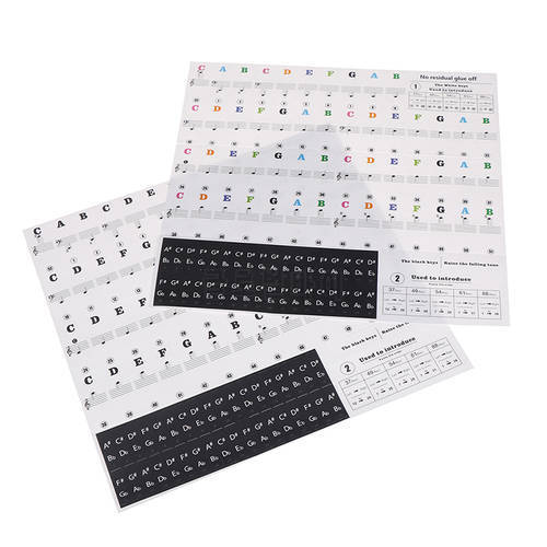 Key Sticker Piano Stave Music Decal Label Note Sticker 49 54 61 88 Keys Electronic Piano Keyboard Sound Name Stickers