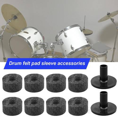Drum Felts Kit Felt Pad Wing Washers Casing Sleeve Set Drum Felts Pad Versatile Cymbal Felt Pad
