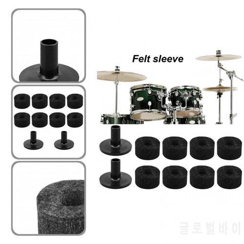 Cymbal Felt Washer Long Lifespan High Quality Fine Workmanship Cymbal Stand Felts Drum Pads Washers Sleeves Set