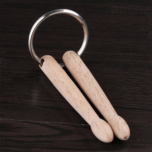 Mini Drum Sticks Keychain Wood Drumsticks Percussion Key Ring Fashion Accessorie Decorations Small Accessories Stick Keychain