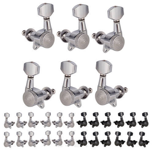 6 Pieces Semi-closed Guitar String Tuning Pegs,Tuner Machine Heads Knobs,Tuning Keys for Acoustic or Electric Guitar