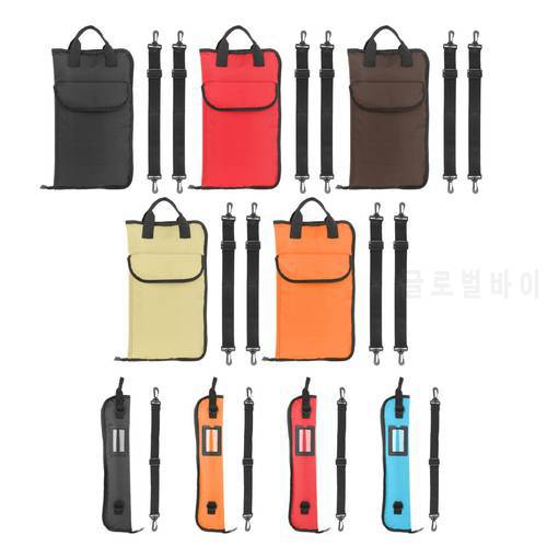 Drum Stick Bag Case Water-resistant 600D W/ Carrying Strap For Drumsticks Percussion Drum Instrument Accessories Drumstick Bag