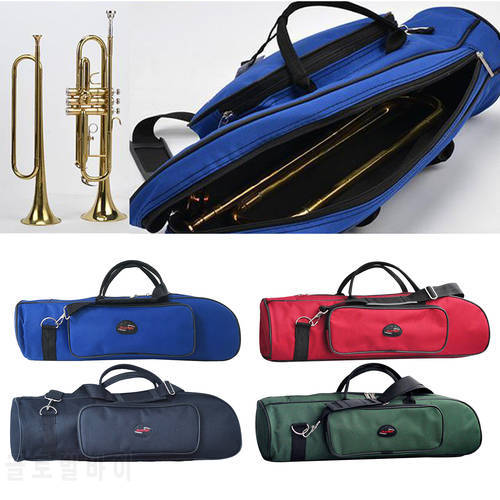 Travel Wind Instrument Trumpet Carry Gig Bag Case Oxford Cloth Waterproof Padded Adjustable Shoulder Strap Bags