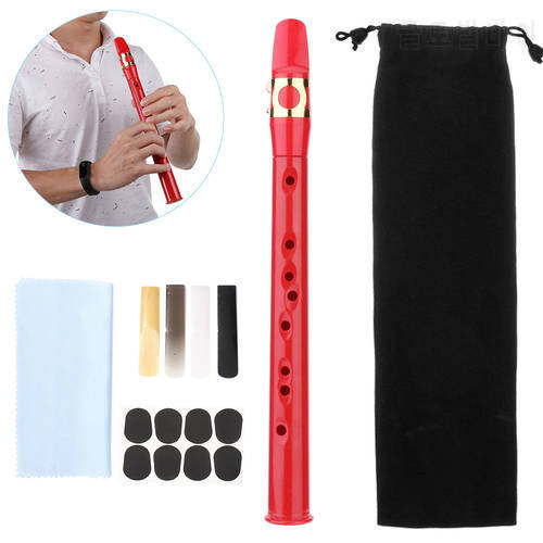 8-Hole Mini Pocket Saxophone w/Alto Mouthpiece Ligature Reeds Pads Finger Charts Cleaning Cloth Carrying Bag Musical Instruments