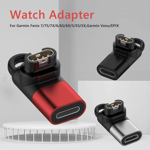 Micro USB/Type-C/IOS Watch Charging Adapter for Garmin Fenix 7 6 5 Series Smart Watch Accessories Power Charger Cable Connector