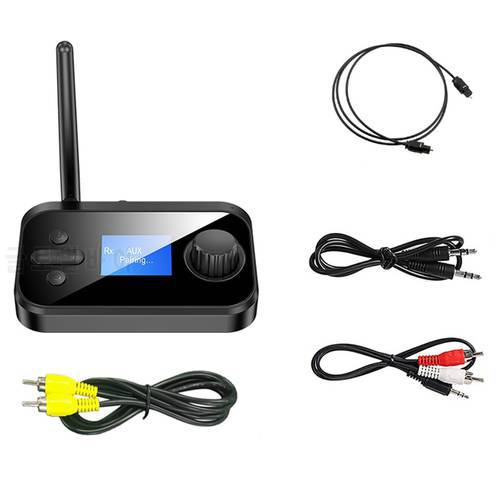 Bluetooth 5.0 Audio Transmitter Receiver With Mic Stereo Optical Coaxial AUX 3.5Mm Jack RCA Wireless Adapter TV Speaker