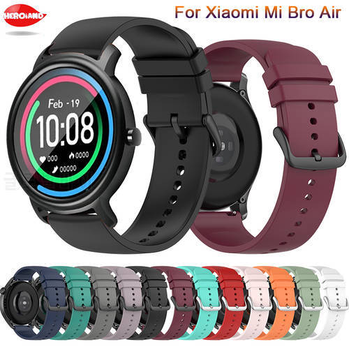 20mm Soft Silicone Band for Xiaomi Mibro Air Strap Sport Watchband Smart Bracelet Replacement Wristband for Mi bro Air correa