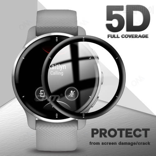 5D Screen Protector Film For Garmin Venu 2 Plus Sq Music 2S Smart Watch Soft Protective Cover for Garmin Venu2 Plus (Not Glass)