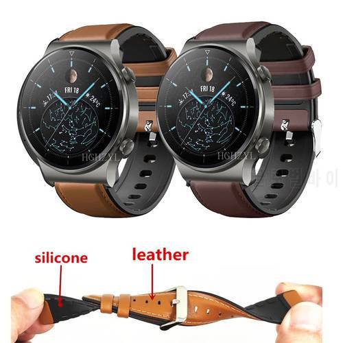 For Huawei Watch GT2e GT 2 Pro 2E Strap Genuine Leather Band 22mm Watch Strap Bracelet Watchband Wristband For Honor Magic Watch