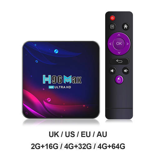 H96 Max V11 Smart TV Box Android 11.0 RK3318 Bluetooth-compatible 4.0 WiFi 4K Media Player Mini Smart WIFI Multimedia Player Set