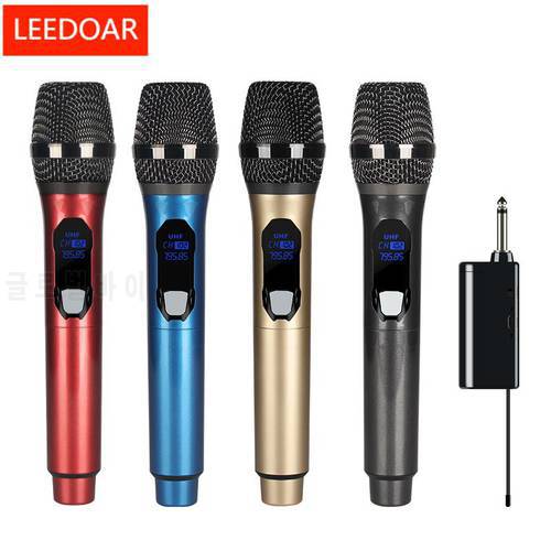 Wireless Microphone 2 Channels UHF Professional Handheld Mic Micphone Micro For Karaoke Meeting 50 Meters Sing Song KTV Singing