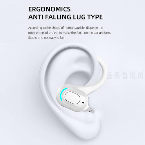 M-F8 Bluetooth 5.2 Wireless Earphone Ear Hook Mini Business Headphone HIFI Bass Noise Cancelling Sports Gaming Earbuds