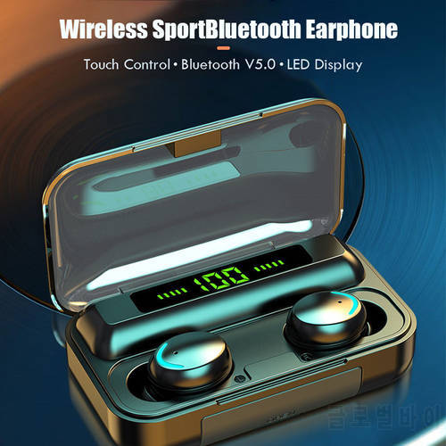V5.1 F9 Tws Wireless Headphones Bluetooth Earphones Sport Waterproof Headset Hifi Stereo Arbuds For IOS Android Smart Phone