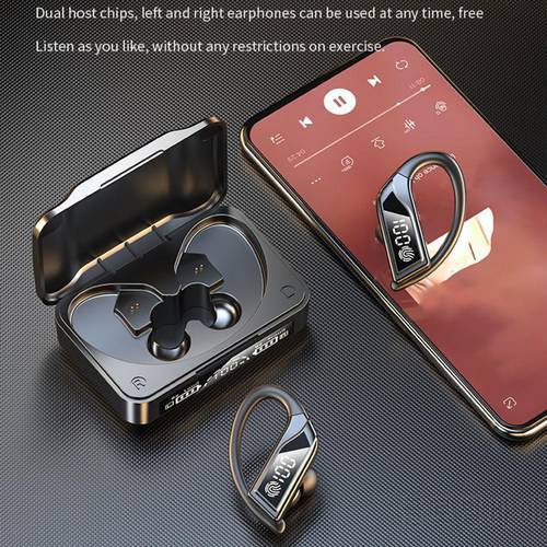Wireless Earphones HiFI Stereo Touch Headphone 5.2 Bluetooth-compatible Sport Waterproof Ear Hook Headset With Microphone
