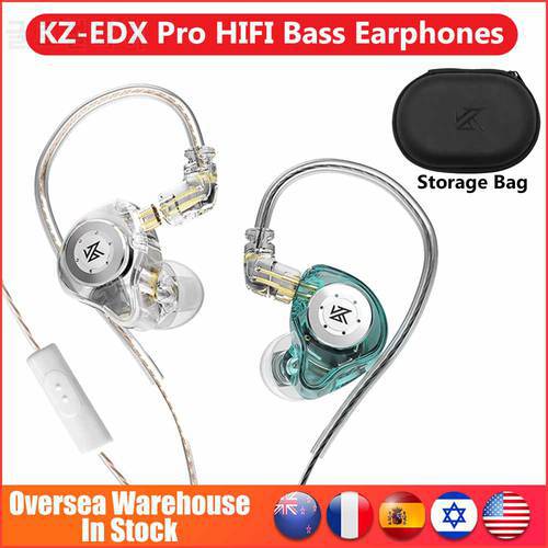 KZ EDX PRO 3.5mm Wired In Ear Monitor Headphones Dynamic HIFI Bass Earphones Stereo Game Music Sport Noise Cancelling Headset