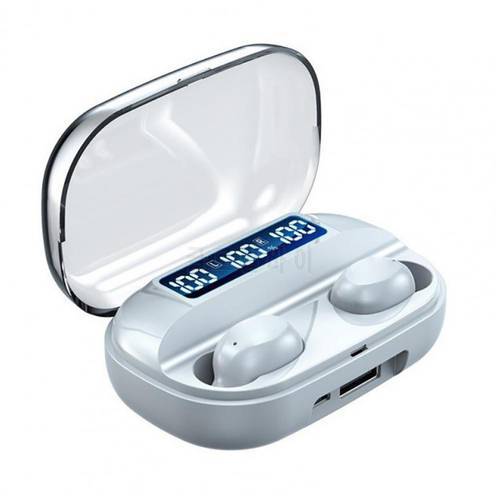 Wireless Earbud High Fidelity Intelligent Noise Cancelling Digital Display Bluetooth 5.2 In-ear Sports Earphone for Running