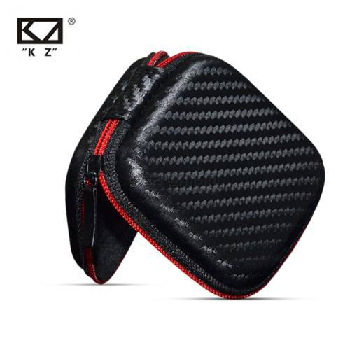 KZ Square Portability Case Wired Earphone Common Mobile Phone Earbuds Mini Box Black Portable Headset Package Microphone
