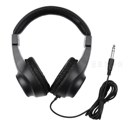 NEW Wired Stereo Monitor Headphones Over-ear Headset with 50mm Driver 6.5mm Plug for Guitar Amplifier Electric Piano Audio Mixer