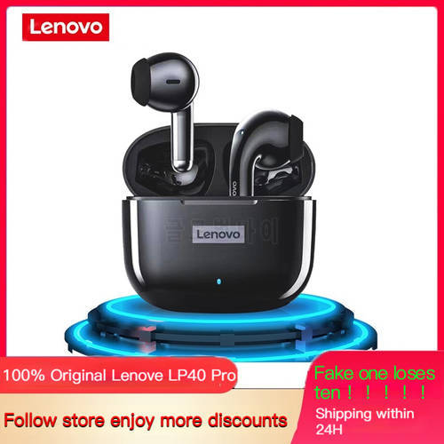 Lenovo LP40 Pro Tws Wireless Earphone Bluetooth Headset Earbuds Active Noice Cancelling Touch Control 250mAH