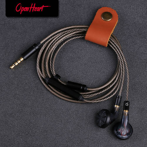 OPENHEART Earphone Wired With Mic MMCX Phone Call Button Controls Music Quality Sound HIFI Earphone 3.5mm Detachable cable