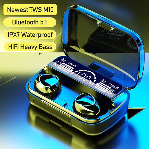 TWS Bluetooth 5.1 Earphones Audio Earbuds HiFi Setero Wireless Headphones 2000mAh Charge Box Waterproof Headsets With Micro 2022