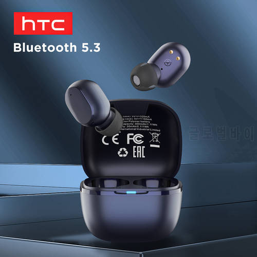 Original HTC TWS6 Wireless Earphone Bluetooth 5.3 Headphone Dual Stereo Noise Reduction Earbuds Bass Touch Control Sport Headset