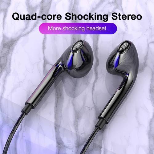 3.5MM In-Ear Earphones Wired Headphones With Microphone Bass Stereo Headset Sport Gaming Headsets For Xiaomi Huawei Samsung