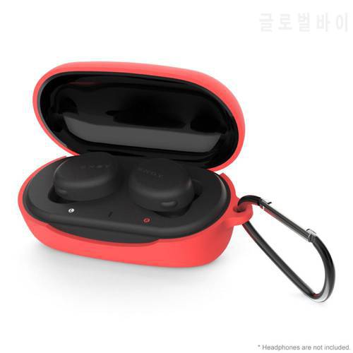 Silicone Solid Color Anti-Soft Bluetooth Earphones Protective Case for Sony WF-XB700 Wireless Earphones