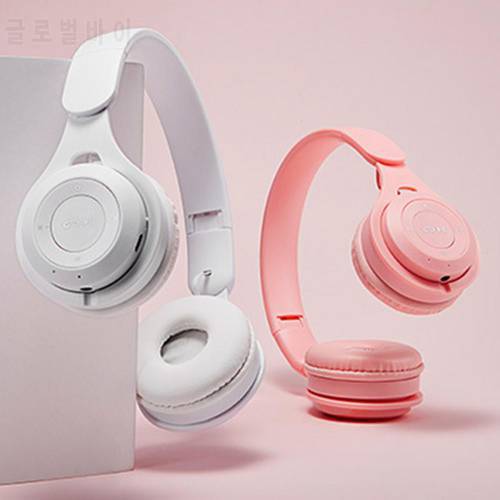 M6 Wireless Foldable Headset Macarons Heavy Bass Bluetooth-compatible Gaming Headphone