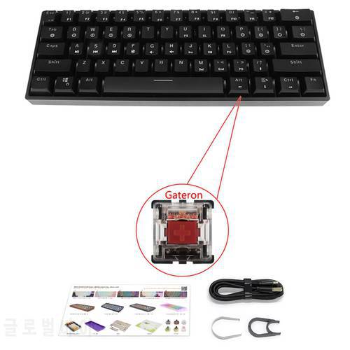 RGB LED Backlit Mechanical Keyboard, USB Wired Portable Compact Waterproof New Dropship