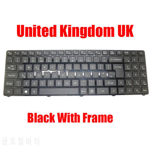 UK Laptop Keyboard For Quanta TWD TWS MP-12K76GB-920 AETWDE00010 United Kingdom Black With Frame New