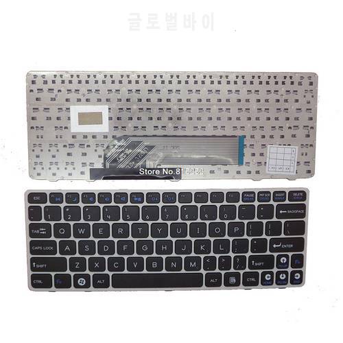 Laptop Keyboard For HP Classmate Notebook 778823-001 002-12A93LHB01 English US With Gray Frame Black
