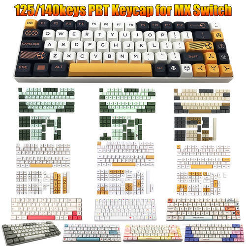 PBT Keycap for MX Switch 125/140keys Gaming Mechanical Keyboard Keycaps Personalized Keyboard Key Cap Computer Accessories