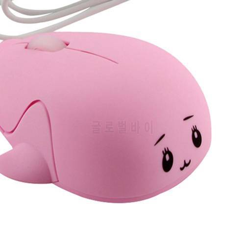 1200DPI Cute Mini Whale Ergonomic PC Laptop USB Wired Optical Gaming Mouse Mice Laptop Computer Women girls Mouse